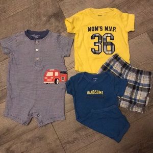 2 baby boy carters outfits size 6 months like new